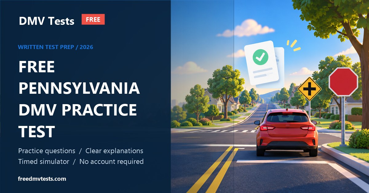 Free Pennsylvania DMV written-test preparation