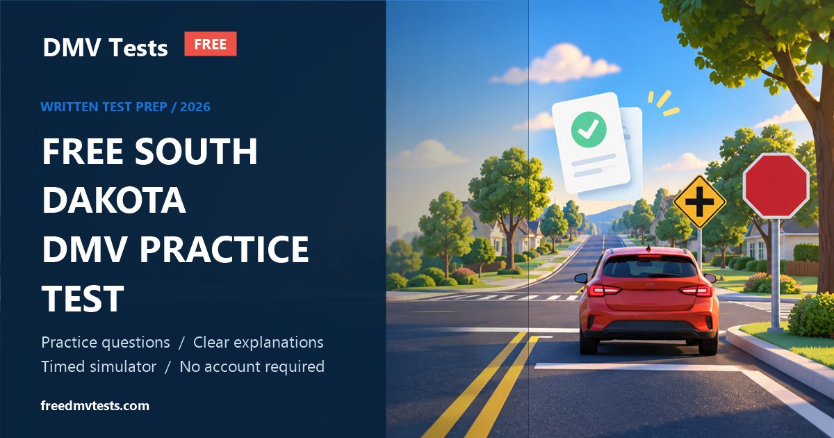 Free South Dakota DMV written-test preparation