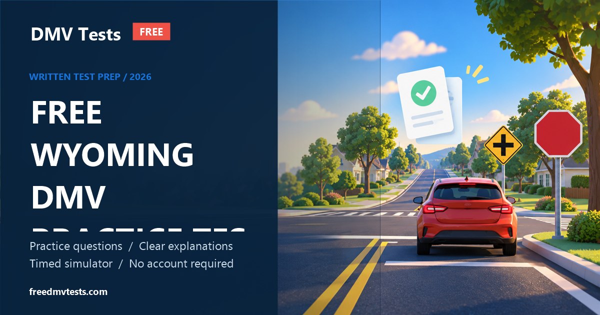 Free Wyoming DMV written-test preparation